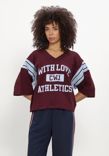 CATWALK JUNKIE Haut SPORTY GRAPHIC SHORT SLEEVE SWEATER Bordeaux - large