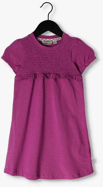 MOODSTREET Robe midi JERSEYDRESS WITH SMOCK AND RUFFLE en violet - large