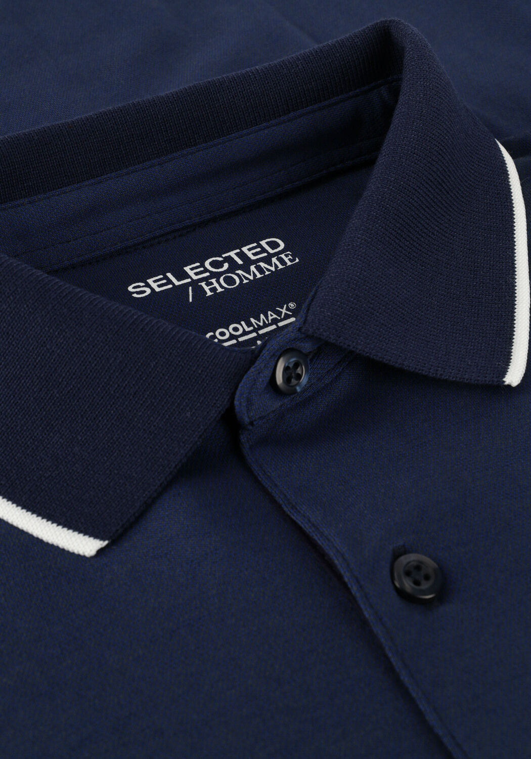 SELECTED MEN Polo SLHLEROY COOLMAX SS POLO B Bleu fonc&eacute; - large