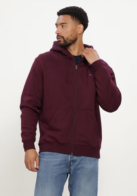 Bordeaux TOMMY JEANS Sweater TJM REG S FLAG ZIP THRU EXT - large