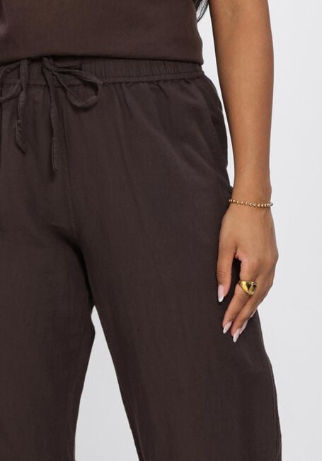 NEO NOIR Pantalon large SONAR LINEN PANT en marron - large