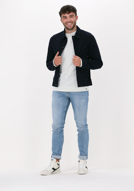 DSTREZZED Chandail BOATNECK L/S FANCY TERRY STRIPE en blanc - large