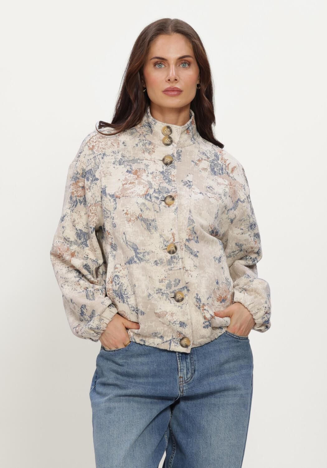 Gebroken wit STUDIO ANNELOES  Nouri jacquard jacket - large