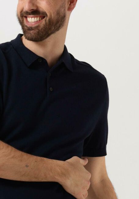 SELECTED HOMME Polo SLHBERG SS KNIT POLO NOOS Bleu foncé - large