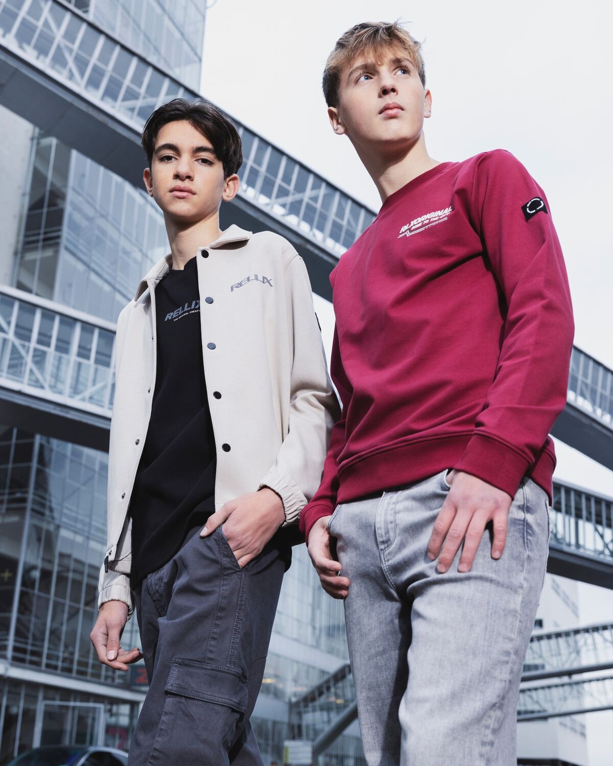 RELLIX Jack SWEAT JACKET RELLIX en beige - large