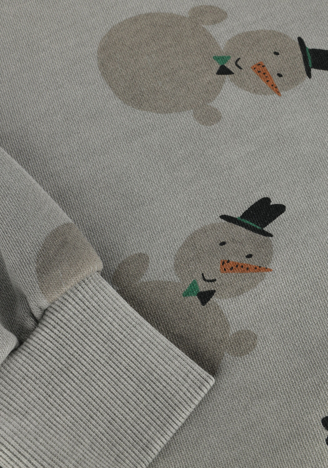 Donkergrijze Jelly Mallow Sweater SNOWMAN PIGMENT SWEATSHIRT - large