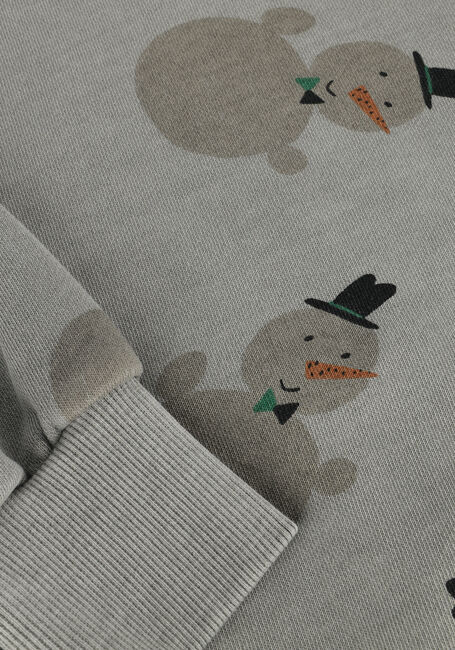 Donkergrijze Jelly Mallow Sweater SNOWMAN PIGMENT SWEATSHIRT - large