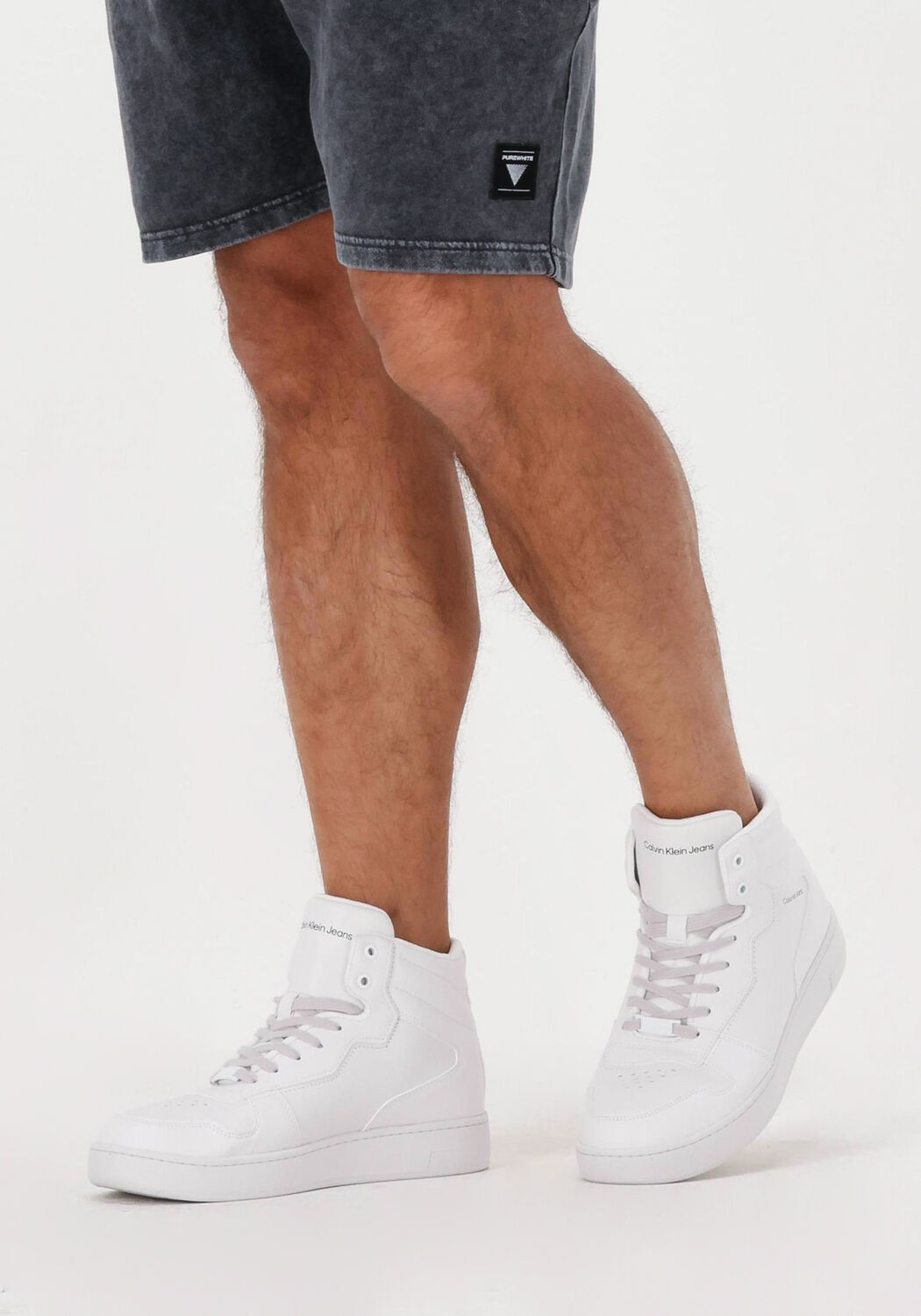 CALVIN KLEIN Baskets montantes BASKETBALL CUPSOLE MID en blanc - large