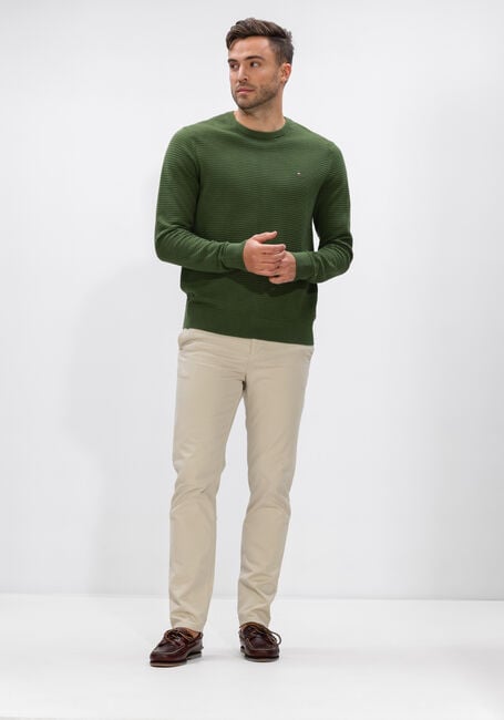 TOMMY HILFIGER Pull SEASONAL STRUCTURE CNECK Olive - large