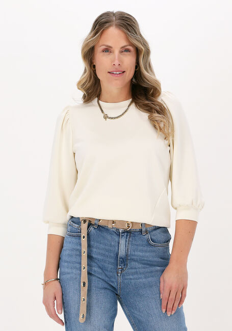 Ecru SELECTED FEMME Trui SLFTENNY 3/4 SWEAT TOP - large