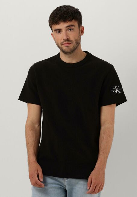 CALVIN KLEIN T-shirt BADGE WAFFLE TEE en noir - large
