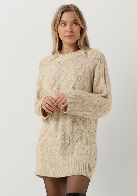 Gebroken wit OBJECT Mini jurk JARYA L/S KNIT TUNIC 123 - large