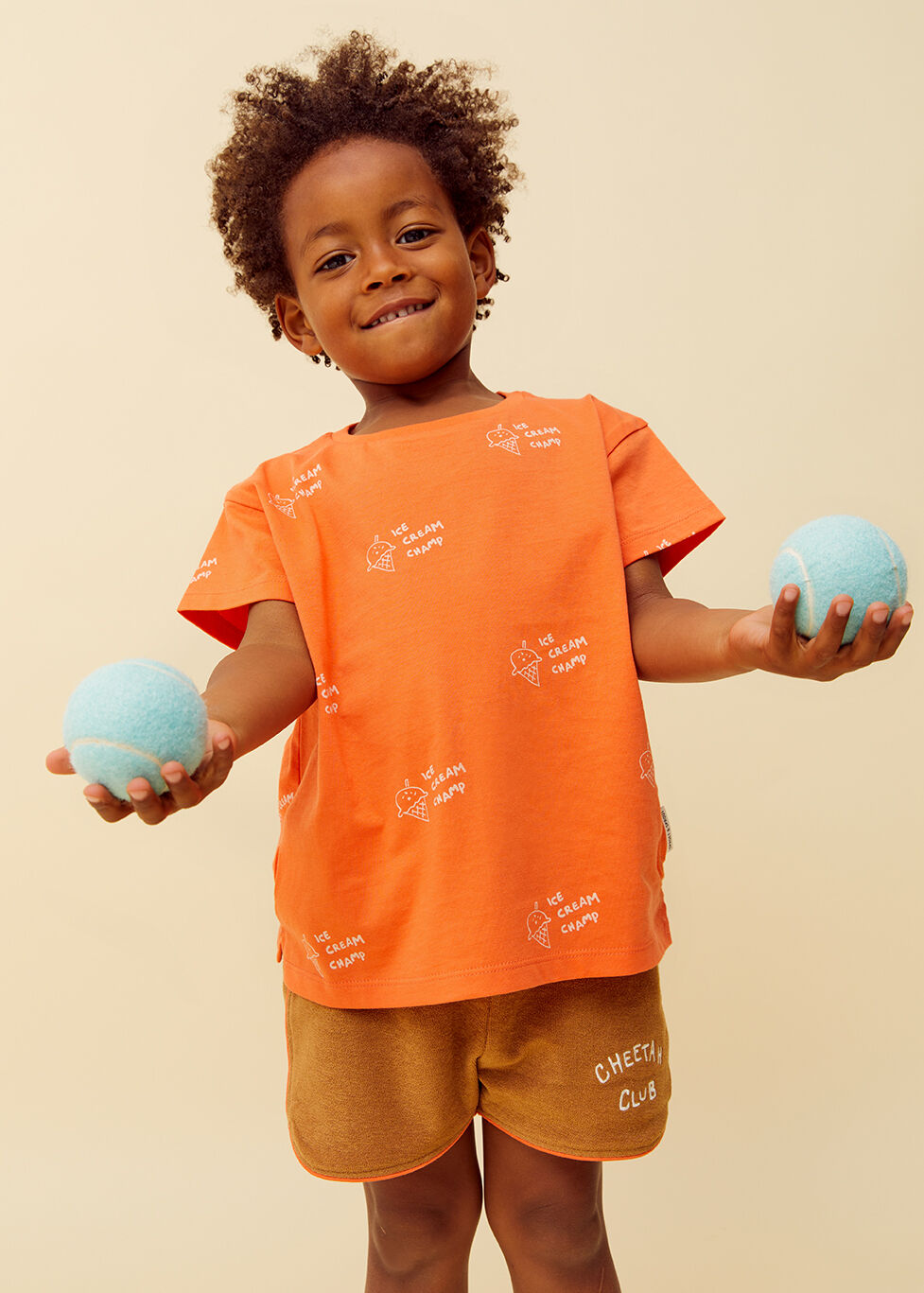Sproet & Sprout T-shirt T-SHIRT ICE CREAM PRINT en orange - large