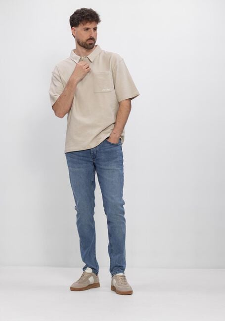 PURE PATH Polo STRUCTURED POLO en beige - large