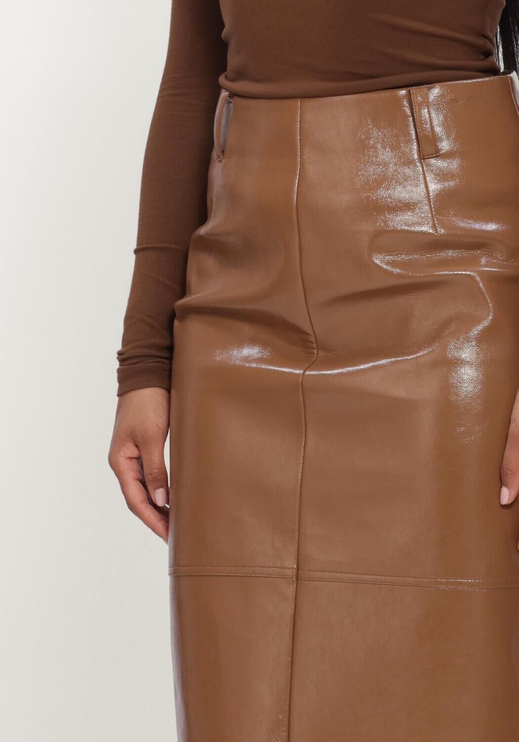 JOSH V Jupe midi XER SKIRT en marron - large