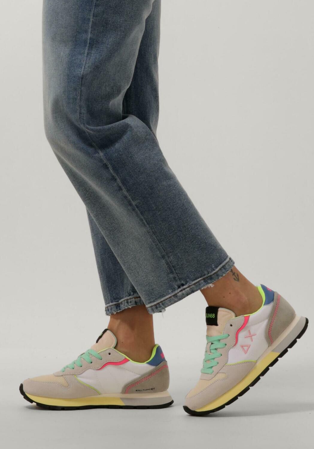 Witte SUN68 Sneakers ALLY COLOR EXPLOSION - large