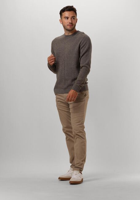Grijze SELECTED HOMME Trui SLHROSS LS KNIT STRUCTURE CREW NECK NOOS - large