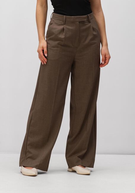 SECOND FEMALE Pantalon large DAKOTA TROUSERS en marron - large