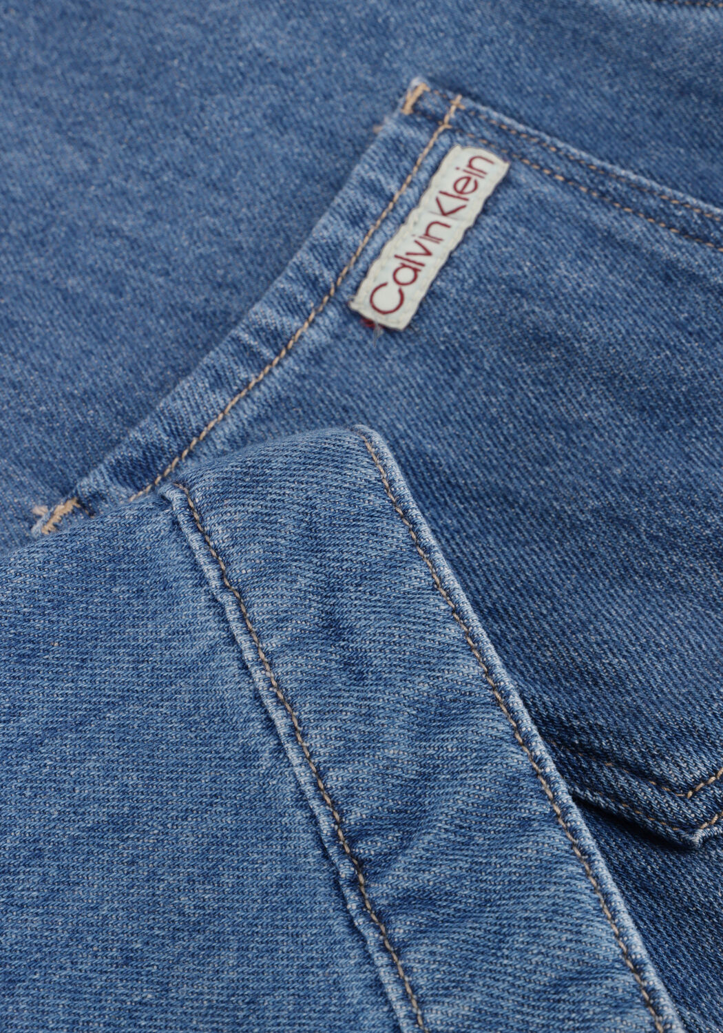 Blauwe CALVIN KLEIN Mini jurk LINEN BOXY BELTED SHIRT DRESS - large