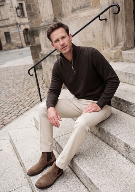 PROFUOMO Pull NEW WOOL BLEND en marron - large