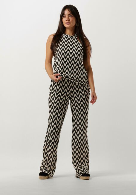 SUMMUM Pantalon PANTS ZIG ZAG CROCHET en noir - large