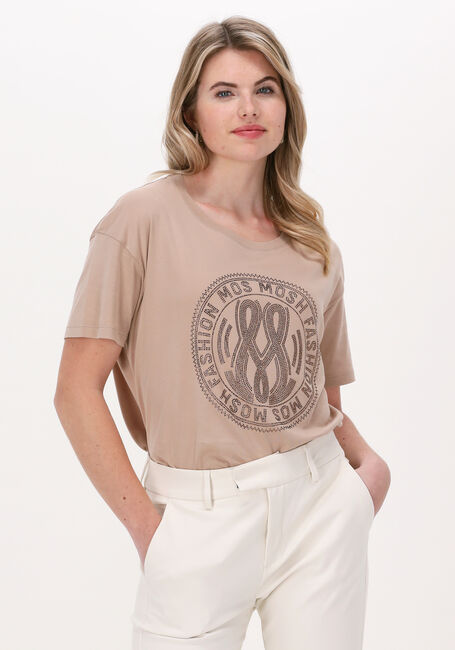 Beige MOS MOSH T-shirt LEAH HOLI TEE - large