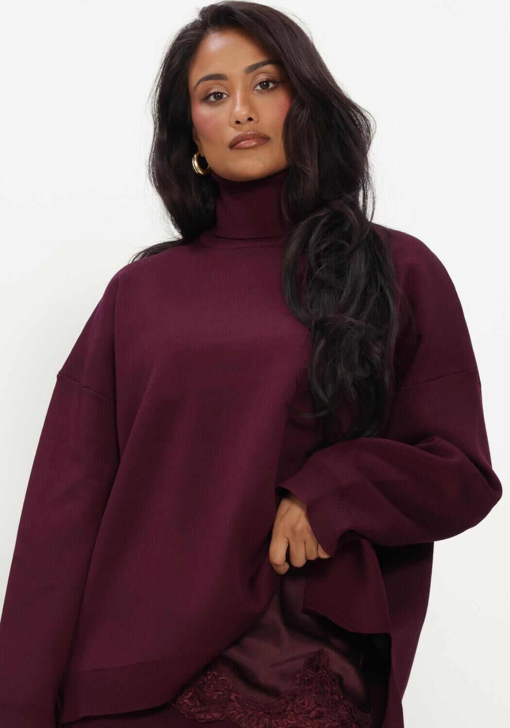 OMODA ATELIER Pull OM-DANA X QUINTY Bordeaux - large