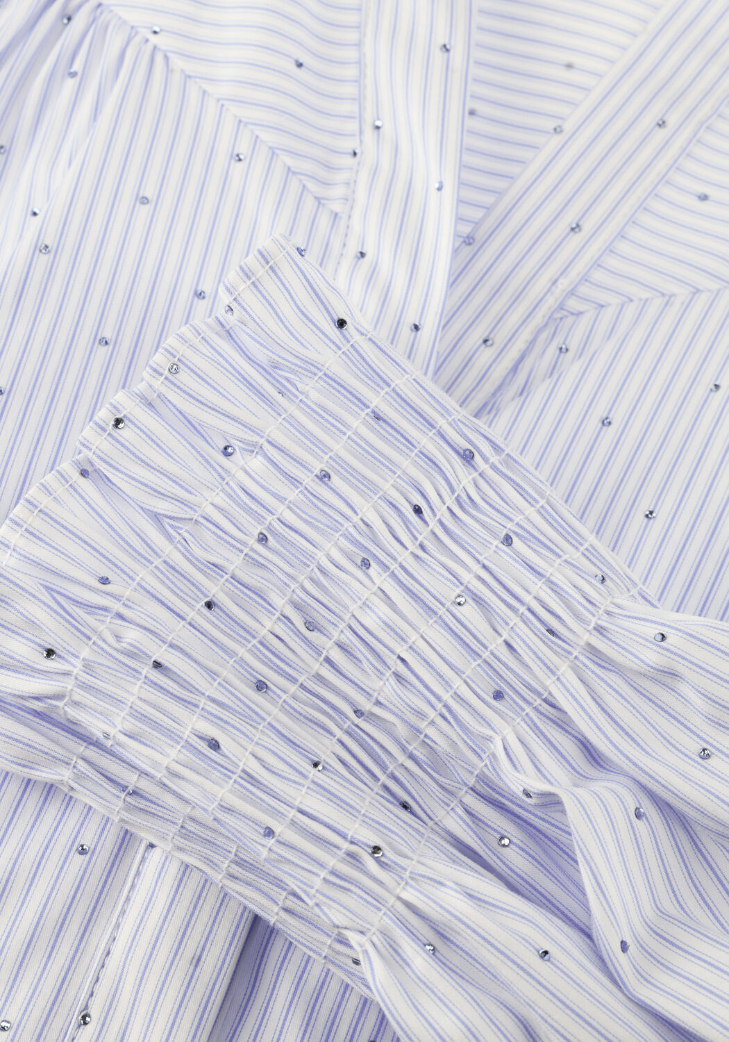 Lichtblauwe NEO NOIR  ASTRIDA STRIPE STONE BLOUSE - large