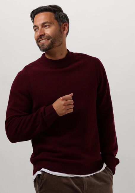 ANERKJENDT Pull AKRICO LAMBSWOOL KNIT en rouge - large