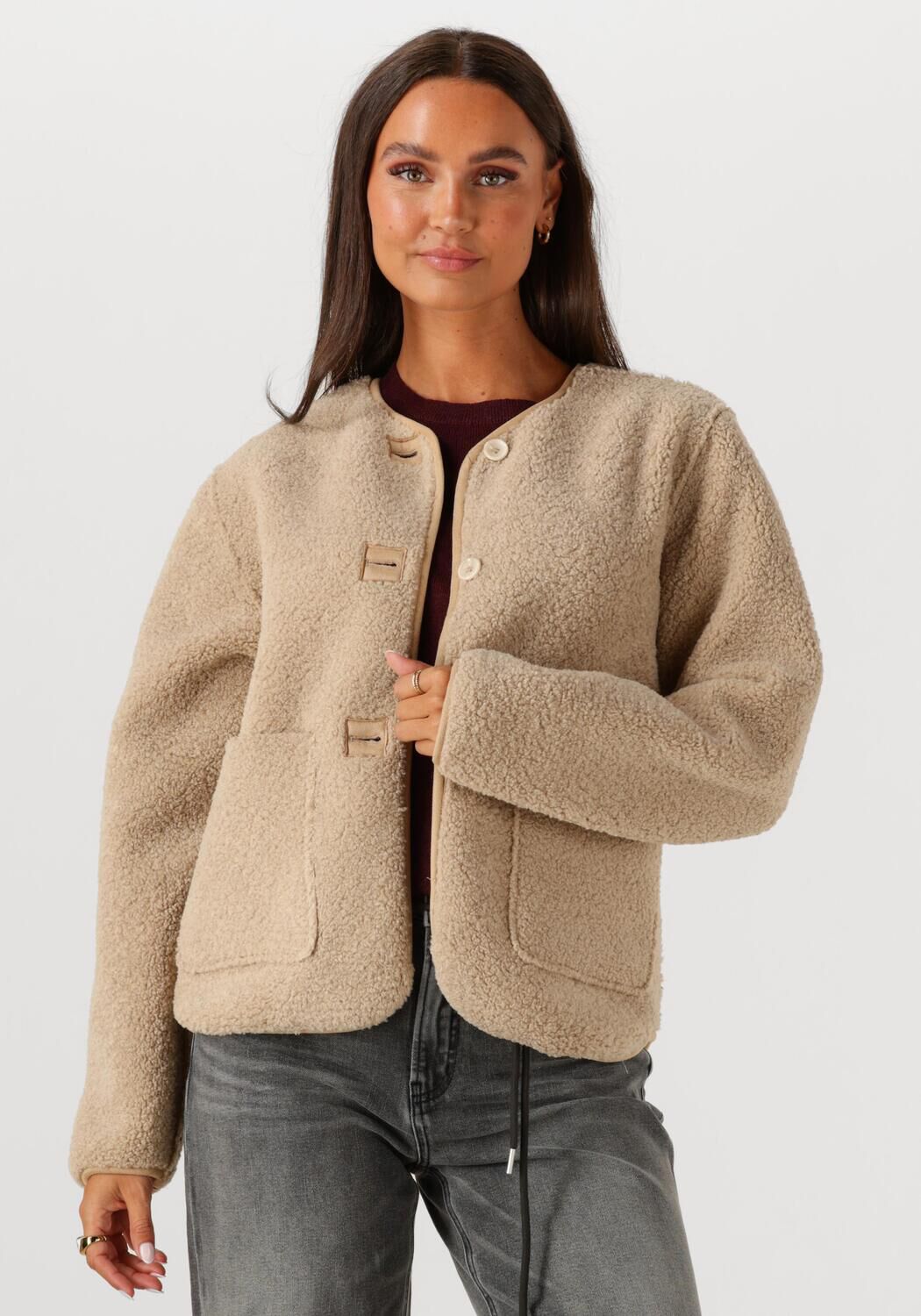 Beige CIRCLE OF TRUST Teddy jas BECKY JACKET - large