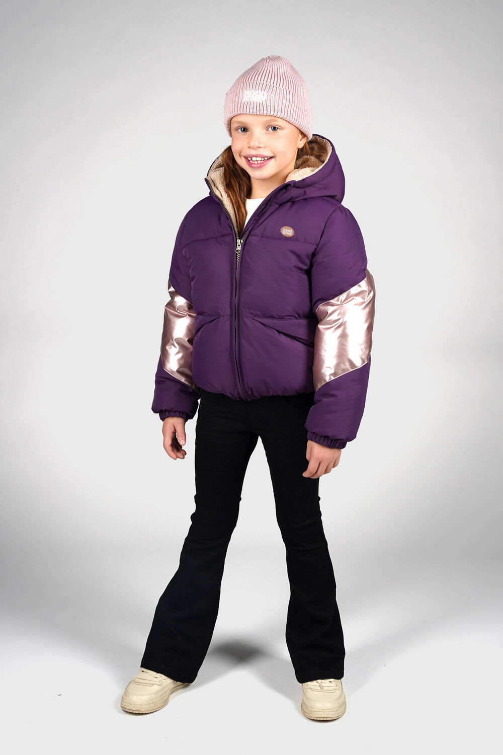 Paarse MOODSTREET Gewatteerde jas JONI - large
