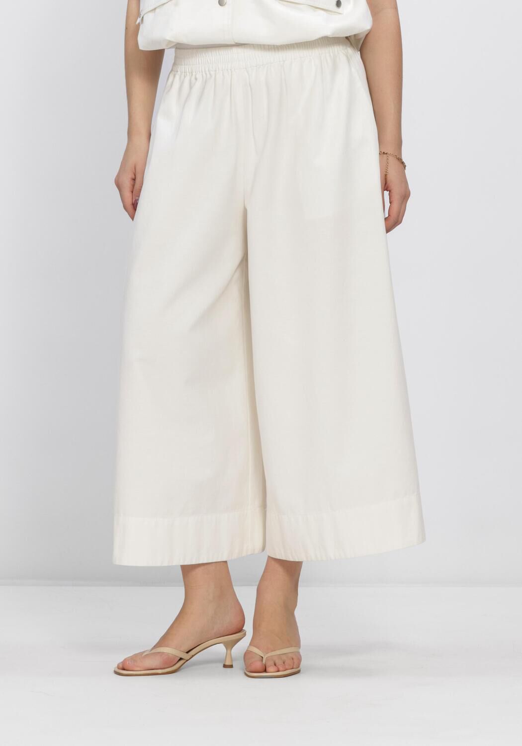 Witte MSCH COPENHAGEN Broeken/jumpsuits MSCHJOSILYN HW SKIRT PANTS - large