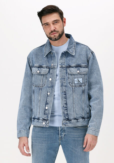 Lichtblauwe CALVIN KLEIN Spijkerjas REGULAR DENIM JACKET - large