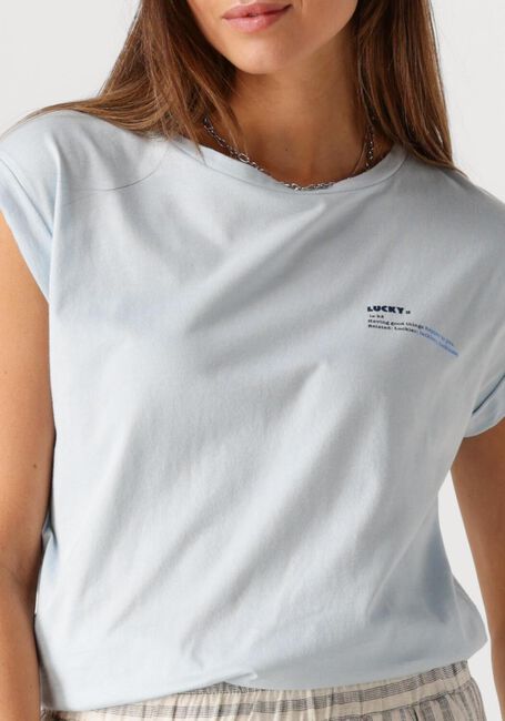 Lichtblauwe BY-BAR Top THELMA DICTIONARY SMALL TOP - large