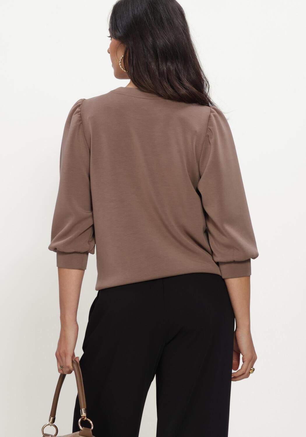 SELECTED WOMEN Pull SLFTENNY en marron - large