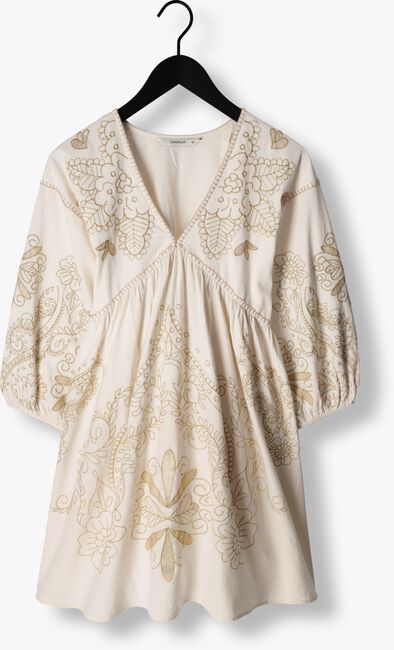 SUMMUM Mini robe DRESS GOLD EMBROIDERY COTTON LINEN en blanc - large