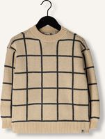 Beige DAILY7 Trui KNITTED SWEATER BIG CHECK Beige DAILY7 Trui KNITTED SWEATER BIG CHECK - medium