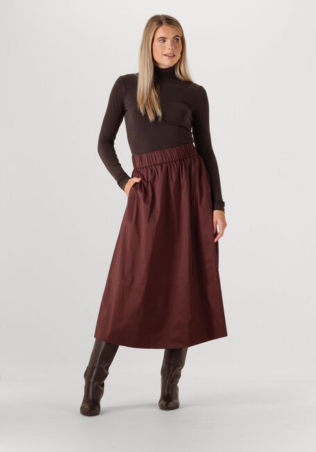 Bordeaux NEO NOIR Midirok YARA POPLIN SKIRT - large