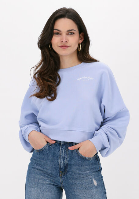 Blauwe COLOURFUL REBEL Sweater REBELLES CROPPED SHOULDER SWEAT - large
