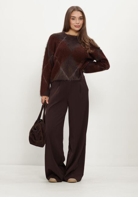 Bruine Y.A.S. Trui YASARGY LS MOHAIR BLEND KNIT PULLOVER - large
