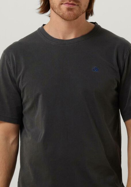 SCOTCH & SODA T-shirt GARMENT DYE LOGO EMBROIDERY TEE en noir - large