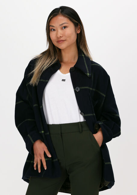 SCOTCH & SODA Jack PADDED CHECKED WOOL-BLEND SHIR en bleu - large