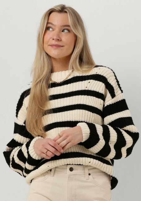 CO'COUTURE Pull EISHA STRIPE KNIT Blanc - large
