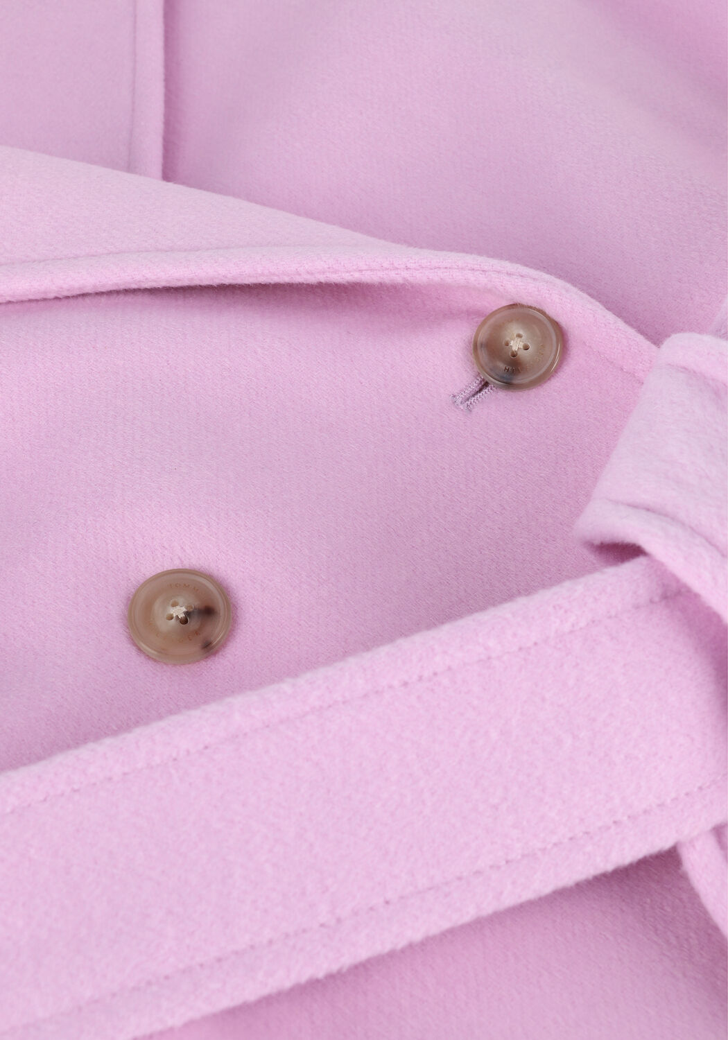 TOMMY HILFIGER Manteau WOOL BLEND DB BELTED COAT en rose - large