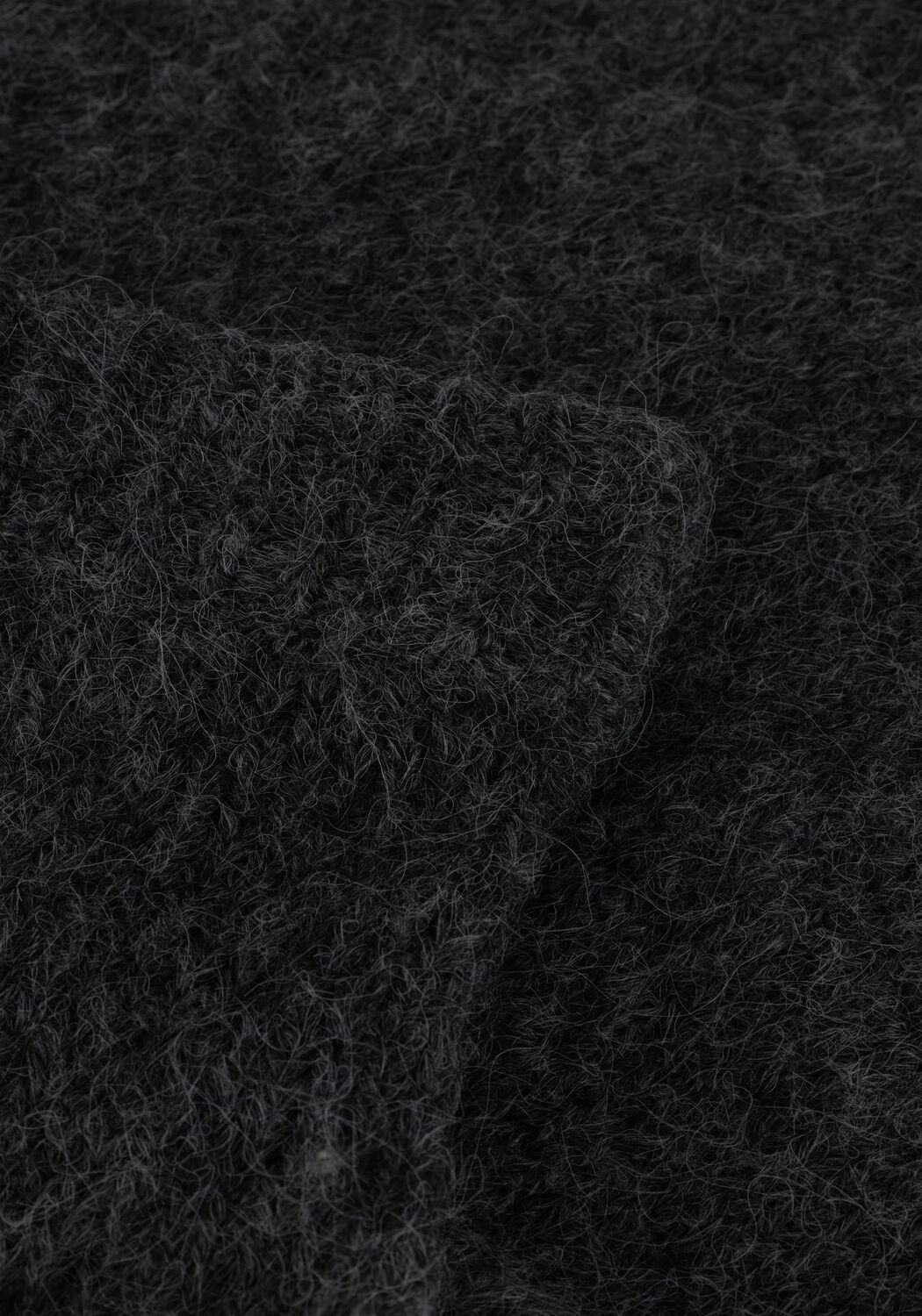 NEO NOIR Mini-jupe NARIA FLUFFY KNIT SKIRT Gris fonc&eacute; - large