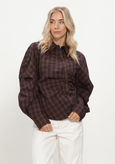 NOTRE-V NV-ISA BIG CHECK Blouses en marron - large