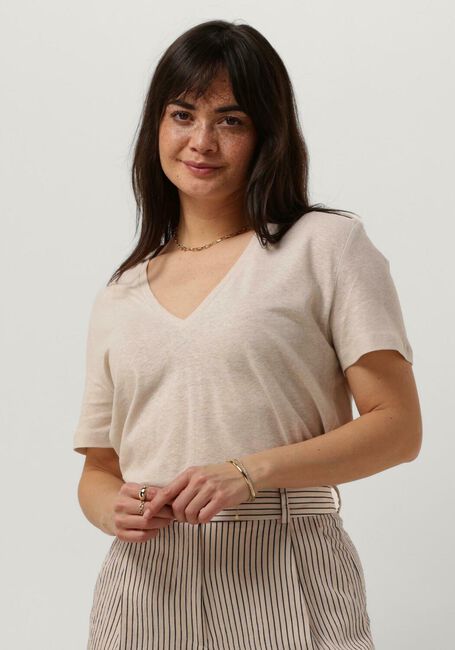 ACCESS Haut SHORT-SLEEVE V BLOUSE Sable - large