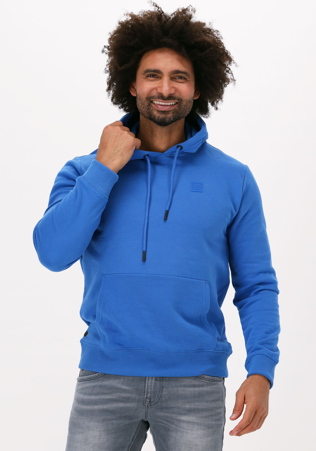 Blauwe PME LEGEND Sweater HOODED BRUSHED SOFT FLEECE Omoda