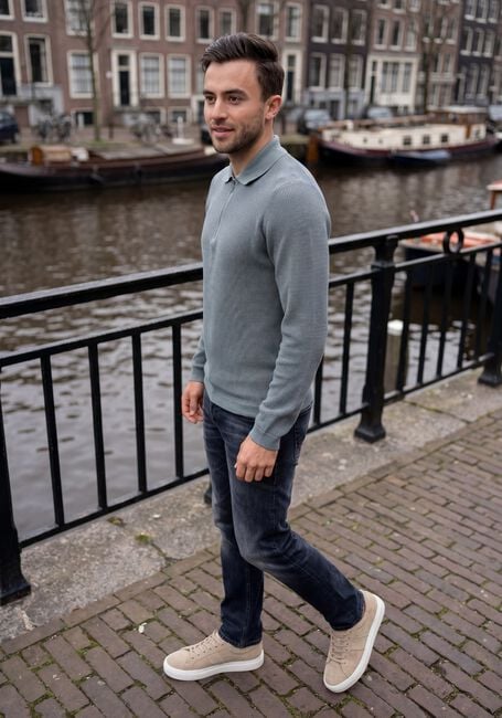 DSTREZZED Pull DS_KOSTAS ZIP POLO en bleu - large