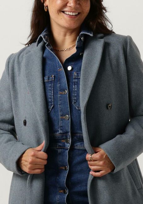 Lichtblauwe MODSTRÖM Mantel ODELIA COAT - large